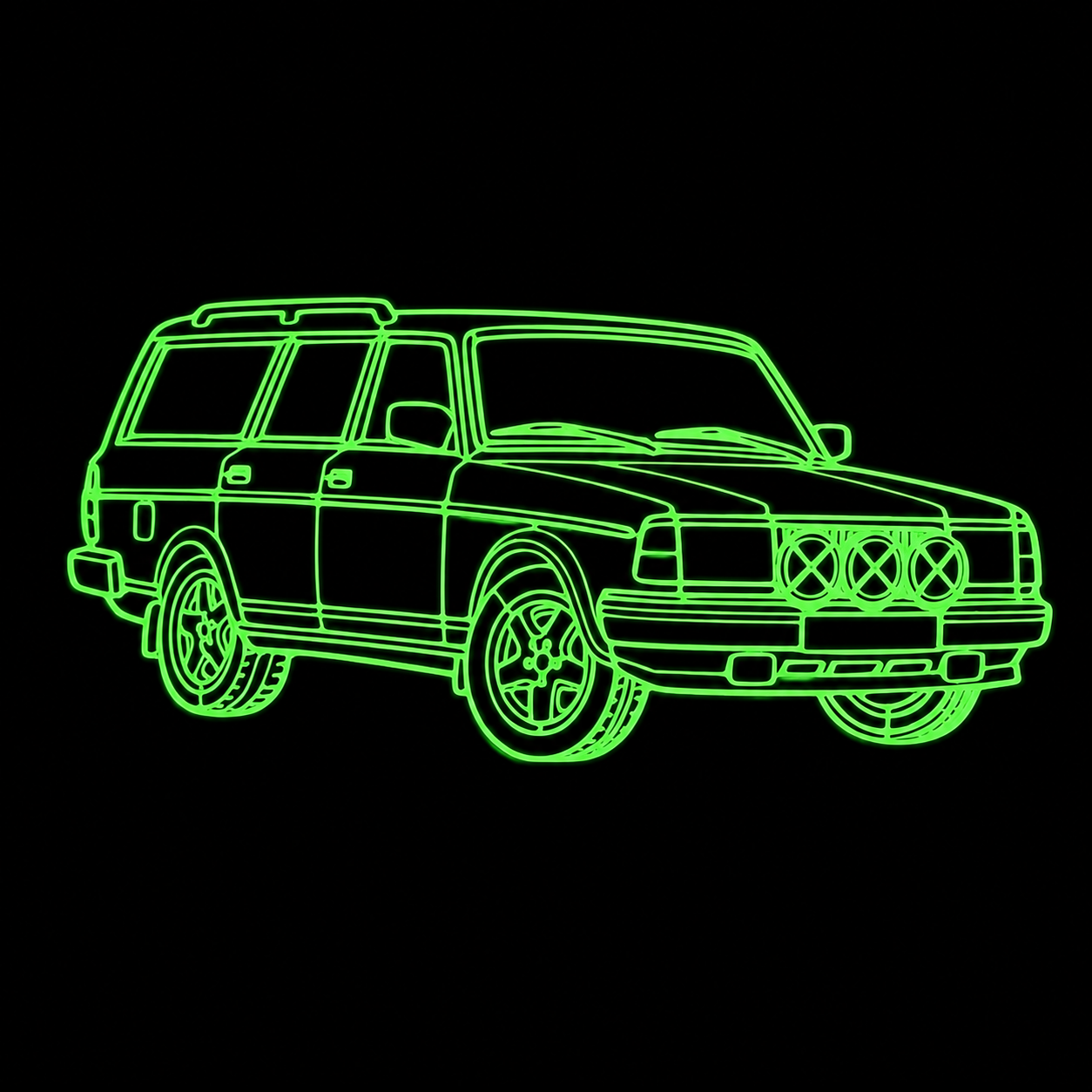 3D Car Model - Glow in the dark, personalized design